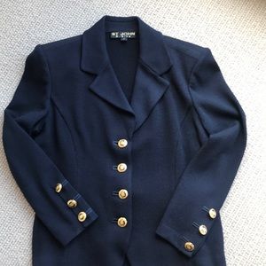 St. John navy blazer and skirt